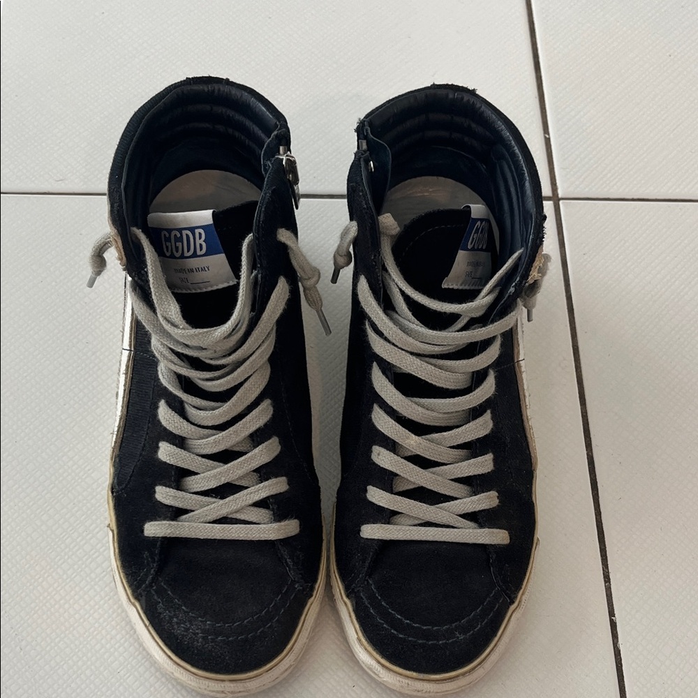 GGDB High-Top Sneakers in Black and White